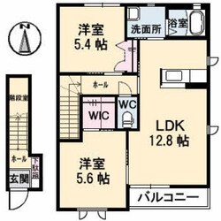 シャーメゾン北黒田　Cの物件間取画像